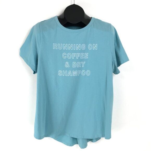 Lane Bryant "Running on Coffee" Tee Women's Plus 18/20 Stretch Knit Crew Neck - Picture 1 of 8